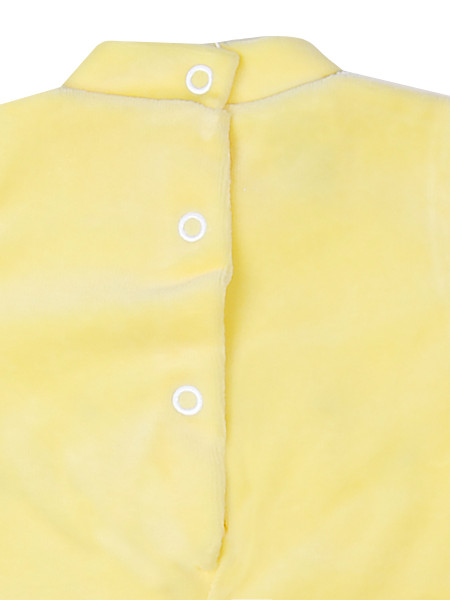 baby footie dummy and chenille rattle. Colour yellow, size first days 3