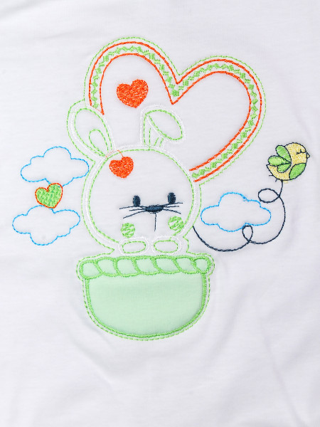 Baby Bunny Romper. Colour pistacchio green, size first days 2