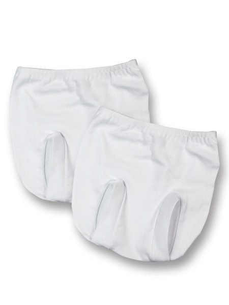 2 pcs set anatomical cotton panties. Colour white, size 3-6 months White Size 3-6 months