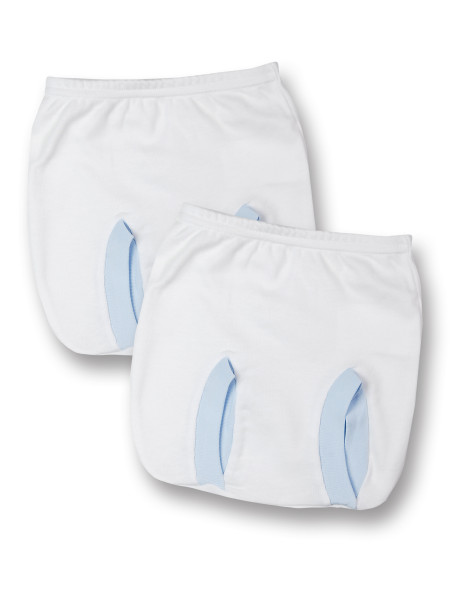 2 pcs set anatomical cotton panties. Colour light blue, size 3-6 months