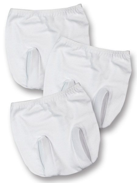 3 pcs set anatomical newborn baby cotton panties. Colour white, size 3-6 months White Size 3-6 months