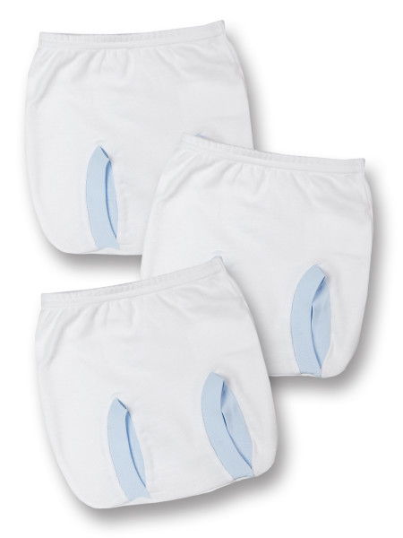 3 pcs set anatomical newborn baby cotton panties. Colour light blue, size 6-9 months Light blue Size 6-9 months