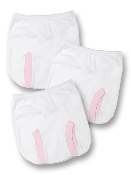 3 pcs set anatomical newborn baby cotton panties. Colour pink, size 3-6 months Pink Size 3-6 months