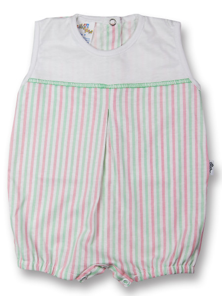 romper cotton colored stripes. Colour green, size 0-1 month Green Size 0-1 month