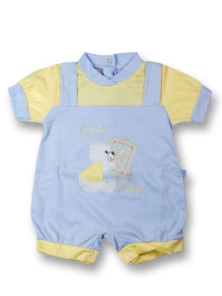 romper baby bear cotton painter. Colour light blue, size 1-3 months Light blue Size 1-3 months