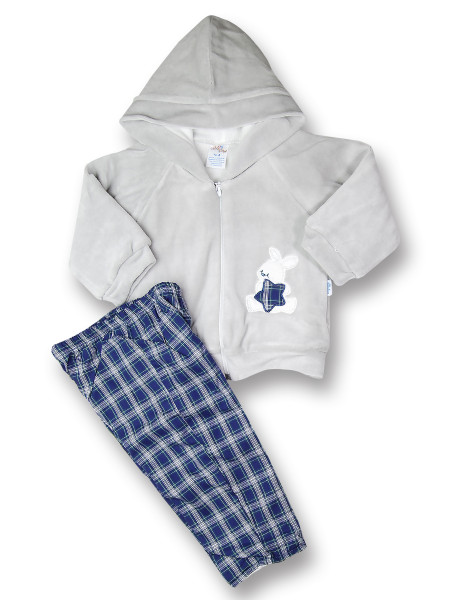 star bunny hooded jumpsuit. Colour grey, size 0-3 months Grey Size 0-3 months