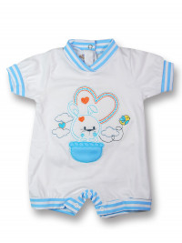Baby Bunny Romper. Colour turquoise, size 3-6 months