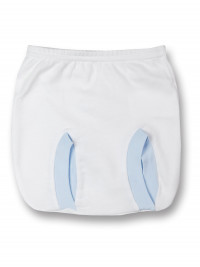 anatomical cotton panties. Colour light blue, size 6-9 months