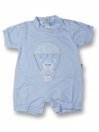 Romper Baby bear with cotton parachute. Colour light blue, size 0-1 month