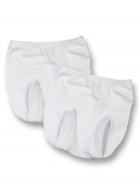 2 pcs set anatomical cotton panties. Colour white, size 1-3 months