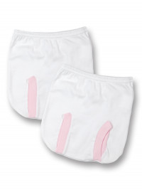 2 pcs set anatomical cotton panties. Colour pink, size 6-9 months