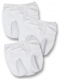 3 pcs set anatomical newborn baby cotton panties. Colour white, size 1-3 months