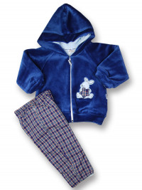 star bunny hooded jumpsuit. Colour blue, size 0-3 months