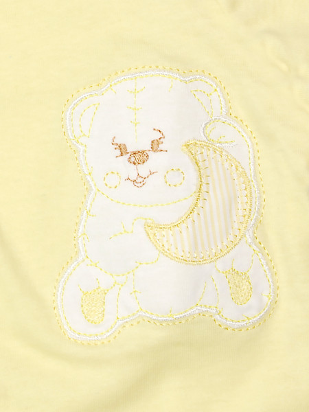 baby footie babies baby bear with cotton moonlight. Colour yellow, size 0-1 month 2