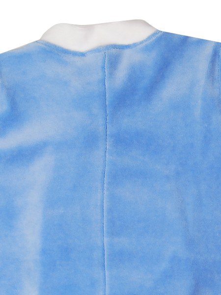 baby footie baby bear with chenille bow. Colour light blue, size 9-12 months 3