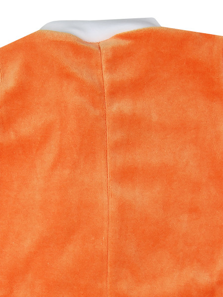 baby footie baby bear with chenille bow. Colour orange, size 9-12 months 3