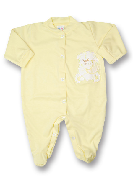 baby footie babies baby bear with cotton moonlight. Colour yellow, size 0-1 month Yellow Size 0-1 month