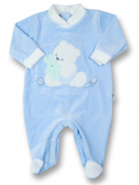 baby footie bear and chenille bunny rabbit. Colour light blue, size 0-3 months