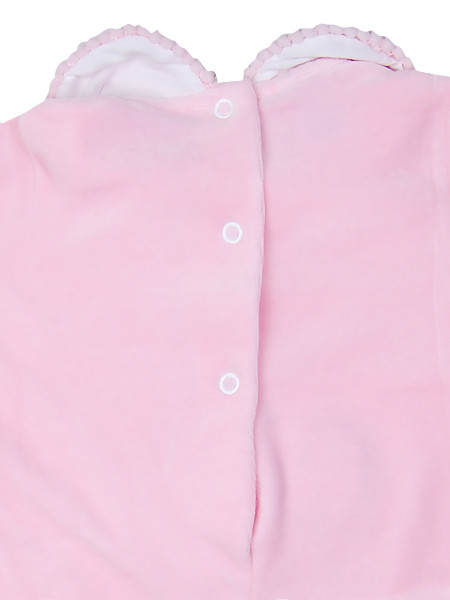 baby footie chenille, bunny rabbit bow and hearts. Colour pink, size 6-9 months 3