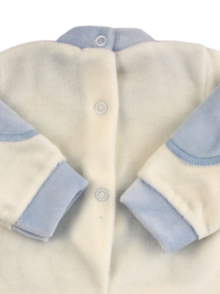 Baby footie Chenille baby Three little bears. Colour light blue, size 3-6 months 3