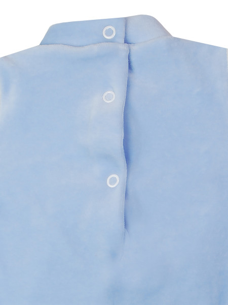 baby footie chenille baby bear we play together?. Colour light blue, size 0-3 months 3