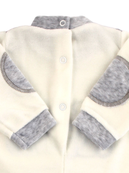 Baby footie Chenille baby Three little bears. Colour grey, size 6-9 months 3