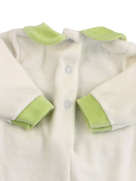 baby footie chenille clovers lucky charms. Colour pistacchio green, size 3-6 months 3