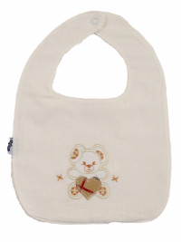newborn cotton baby bib bunny heart bunny. Colour white, one size