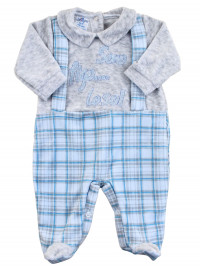 Baby footie baby chenille. Baby footie I'm cool I know. Colour grey, size 3-6 months