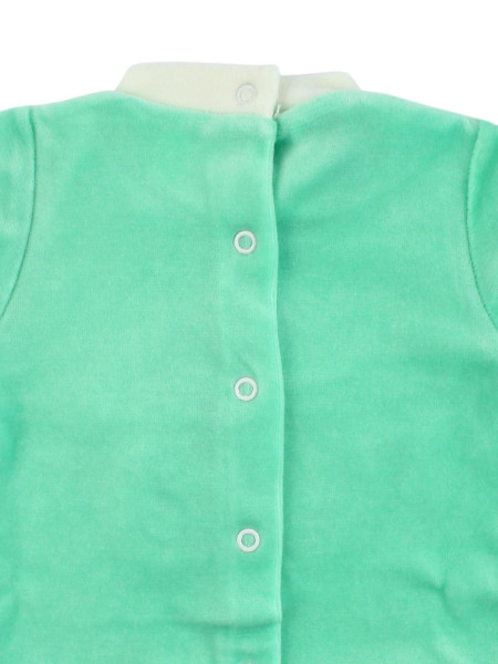 Baby outfit Baby in chenille. Baby outfit Bear with stars. Colour green, size 1-3 months 4