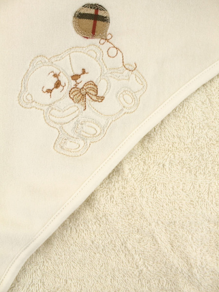 newborn baby triangle soft hug bathrobe. Colour creamy white, one size 2