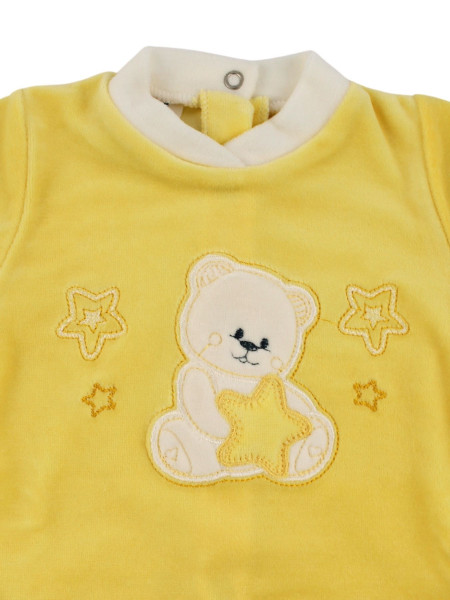 Baby outfit Baby in chenille. Baby outfit Bear with stars. Colour yellow, size 3-6 months 2