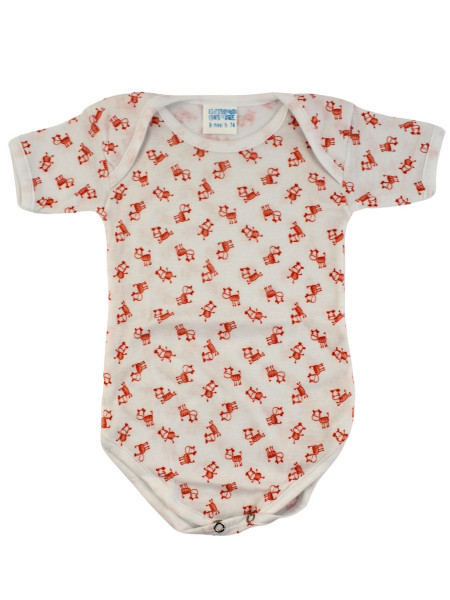 printed cotton half sleeve leotard. Colour yellow, size 1-3 months 2