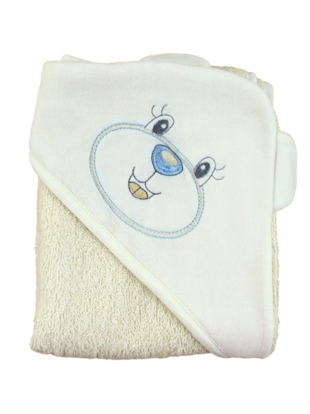 Baby triangle bathrobe Baby bear aby. Colour creamy white, one size 3