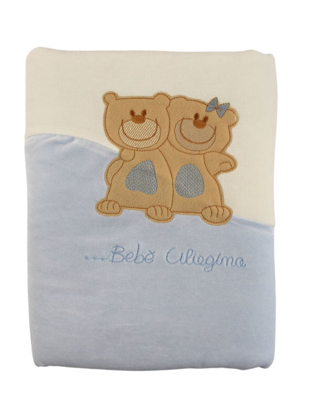 baby cover for chenille cradle, little friends. Colour light blue, one size 3