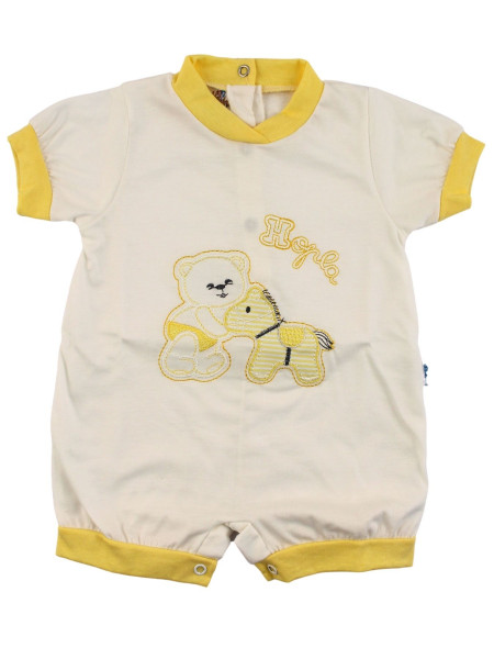 Romper hopla creamy white pony. Colour yellow, size 0-1 month Yellow Size 0-1 month