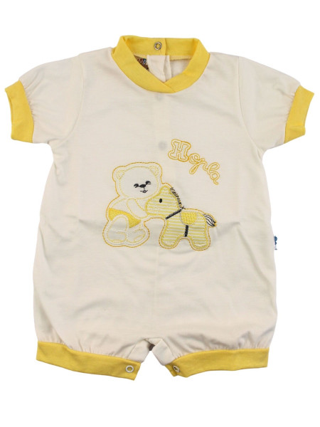 Romper hopla creamy white pony. Colour yellow, size first days Yellow Size first days