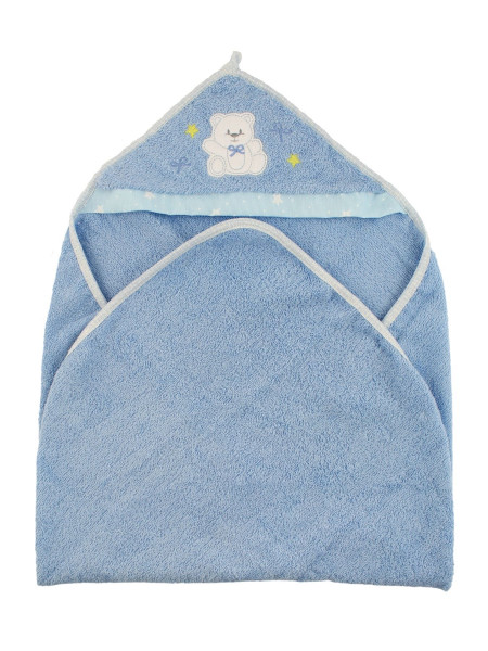 bathrobe newborn triangle bows and stars. Colour light blue, one size Light blue One size