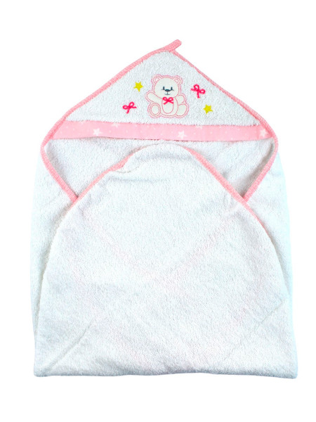 bathrobe newborn triangle bows and stars. Colour pink, one size Pink One size