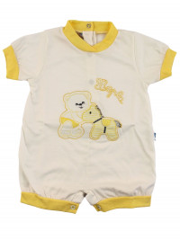 Romper hopla creamy white pony. Colour yellow, size 1-3 months