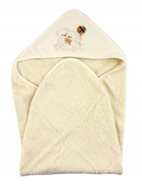 newborn baby triangle soft hug bathrobe. Colour creamy white, one size