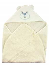 Baby triangle bathrobe Baby bear aby. Colour creamy white, one size