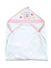 bathrobe newborn triangle bows and stars. Colour pink, one size