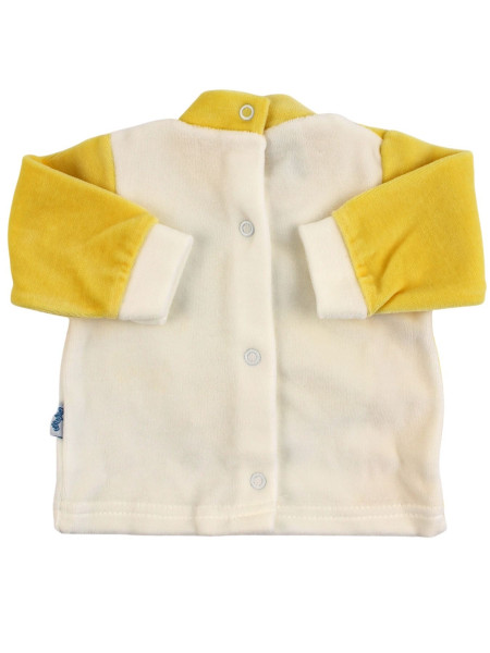 baby outfit in chenille my love teddy. Colour yellow, size 1-3 months 3
