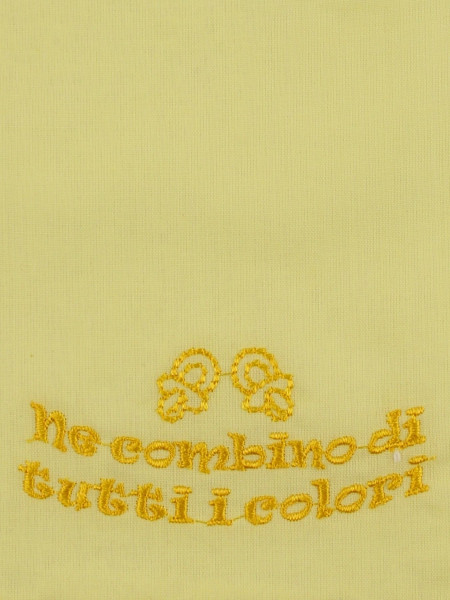 newborn baby cotton bib. bib troublemaker. Colour yellow, one size 2
