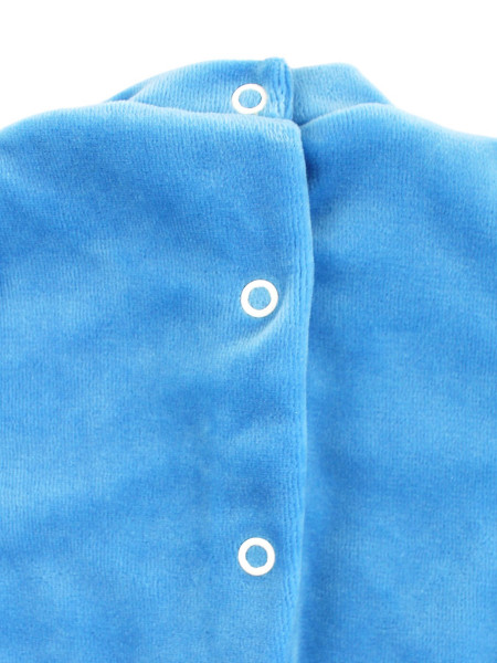 Baby footie in chenille, Baby footie bear family. Colour light blue, size 0-3 months 3
