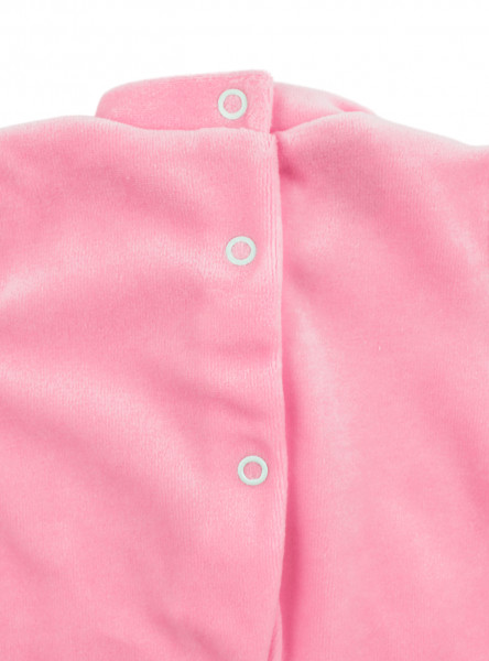 Baby footie in chenille, Baby footie bear family. Colour fuchsia, size 3-6 months 3