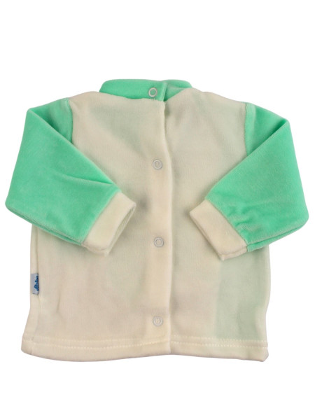 baby outfit in chenille my love teddy. Colour green, size 1-3 months 3