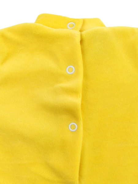 Baby footie in chenille, Baby footie bear family. Colour yellow, size 0-3 months 3