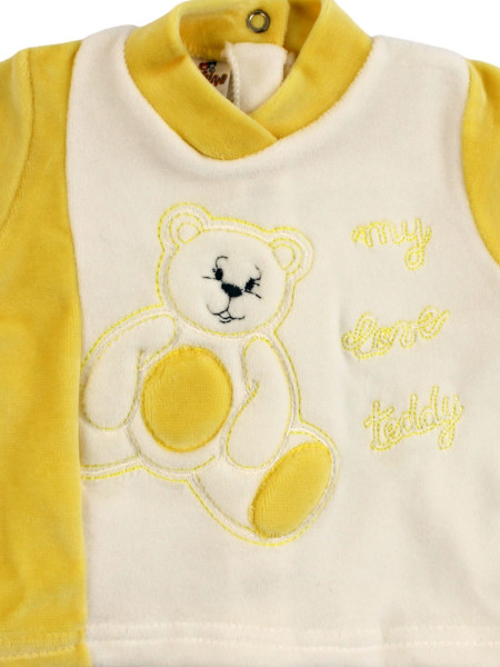 baby outfit in chenille my love teddy. Colour yellow, size 1-3 months 2